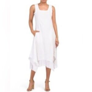 For Cynthia White Asymmetrical Dress